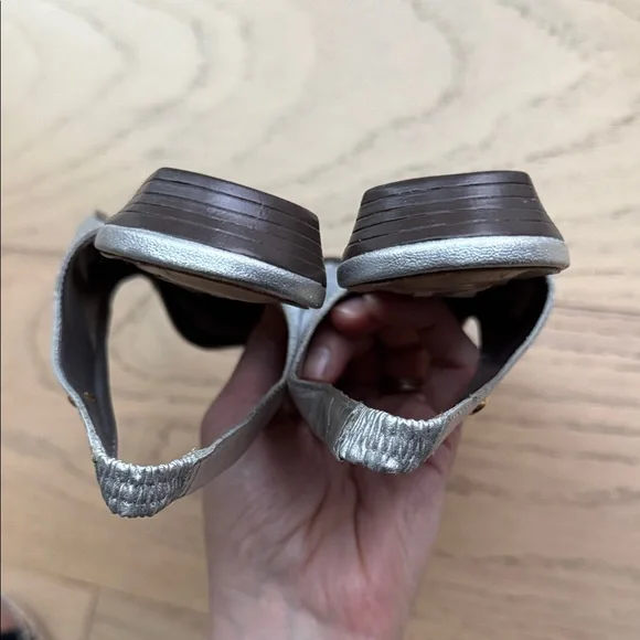 Etienne Aigner Silver Slingback Mules 7 - Picture 6 of 6